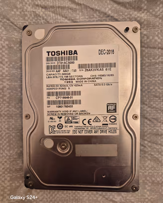 500gb HDD Toshiba