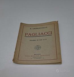 PAGLIACCI DI R. LEONCAVALLO LIBRETTO D' OPERA 1927