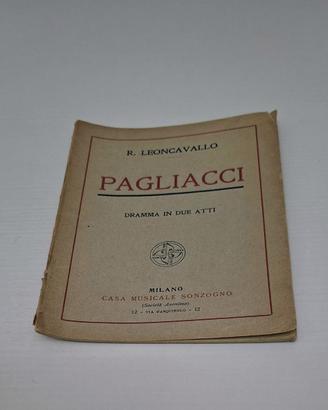 PAGLIACCI DI R. LEONCAVALLO LIBRETTO D' OPERA 1927