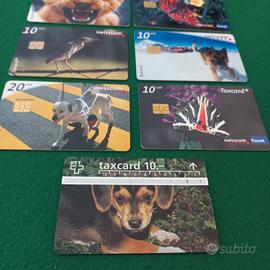 schede telefoniche svizzere da collezione-7 schede