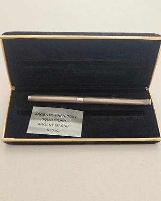Penna Stilografica Argento Massiccio 925
