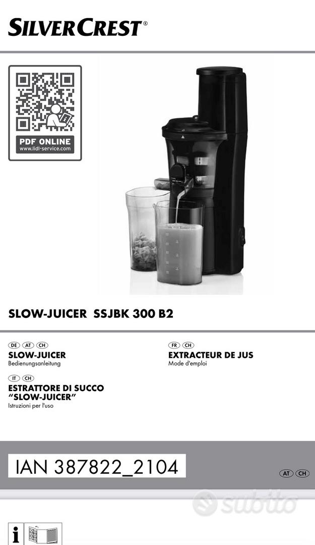 Verona “Slow-Juicer” Silvercrest In Estrattore di vendita - Elettrodomestici succo a