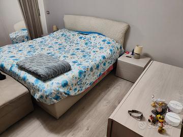 letto matrimoniale con contenitore e rete