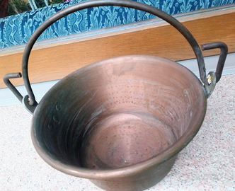 Paiolo x polenta in rame anni 80 kg 3,5 Diam Cm 33