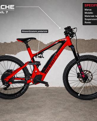 Bici Elettrica E-MTB Biammortizzata