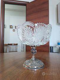 Elegante Centrotavola Vintage in Cristallo Molato 