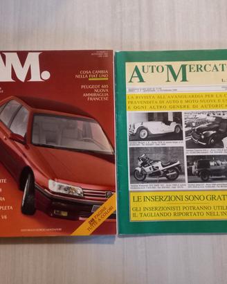 2 Riviste Auto Numeri 1 AM + AutoMercato 1989