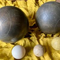Set bocce pétanque in metallo