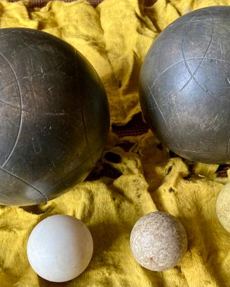 Set bocce pétanque in metallo