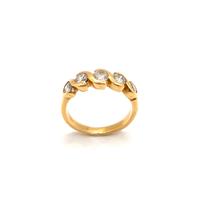 Anello revier oro bianco e diamanti