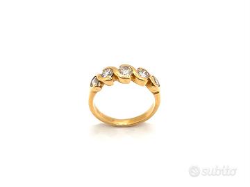 Anello revier oro bianco e diamanti