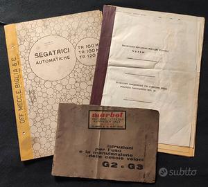 Raccolta manuali macchine utensili anni 50-60