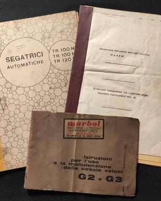 Raccolta manuali macchine utensili anni 50-60