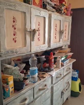 credenza legno buono sbiancato