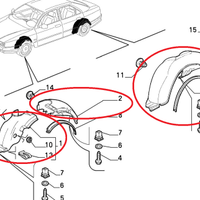 Parasassi parafanghi Lancia Kappa tutte versioni