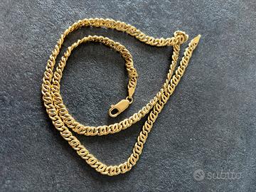 Collana gourmette in oro giallo 18K (750) 19grammi