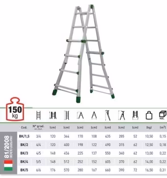Scala telescopica alluminio