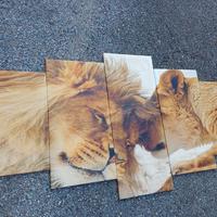 quadro tela leone e leonessa