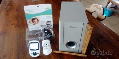 SUBWOOFER+BABY MONITOR+CORNETTA CITOFONO