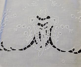 8 Asciugamani lino ricamati