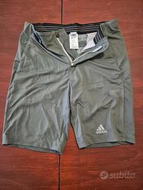 Pantaloncini Adidas tecnici grigio verde taglia 30