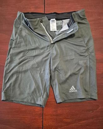 Pantaloncini Adidas tecnici grigio verde taglia 30