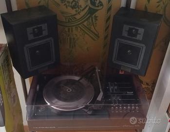 consolle giradischi audio vintage + casse