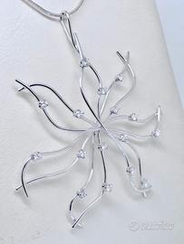 Collana oro bianco 18kt Stella