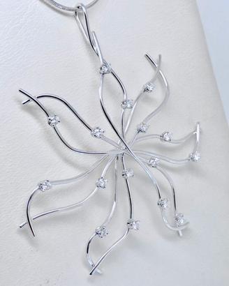 Collana oro bianco 18kt Stella