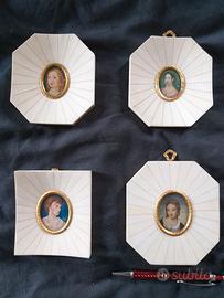 4 Miniature Antiche con ritratti