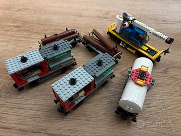6 vagoni treno lego 60198 e lego 7939