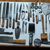 oggetti cucina e macelleria vintage 