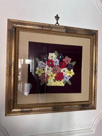 Quadro 3D Artigianale - Quadro Fiori in Raso