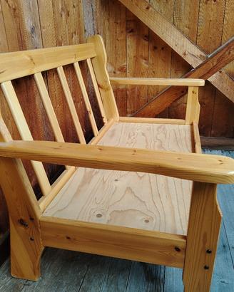 divano 2 posti in legno