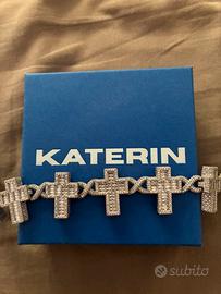 Bracciale Katerin ‘croce ice silver’