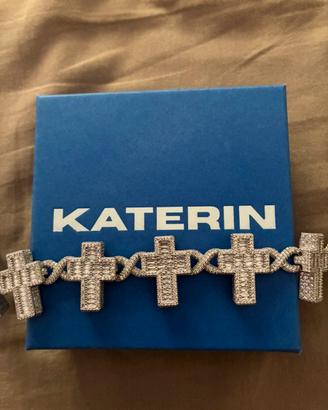 Bracciale Katerin ‘croce ice silver’