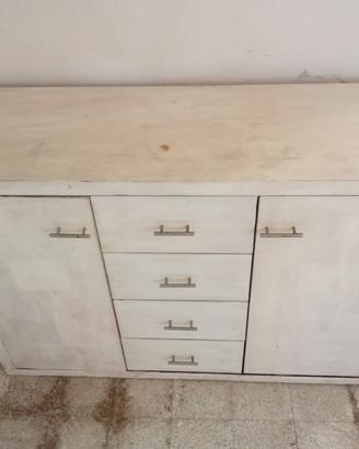 MOBILE Credenza con cassetti shabby chic