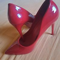 decollete rosso vernice 