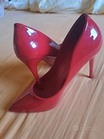 decollete rosso vernice 