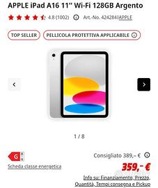 iPad A16 Wifi 128 GB