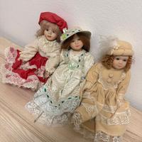 Bambole di porcellana vintage – come nuove, 20 cm