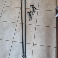 Bastone tende ferro battuto nero 