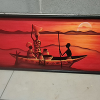 Quadro etnico in rilievo su legno