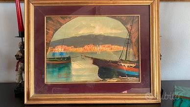 Quadro paesaggio marino firmato Antonio Giordano