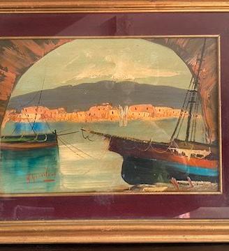 Quadro paesaggio marino firmato Antonio Giordano