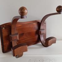Appendiabiti in legno da parete. Vintage anni '70
