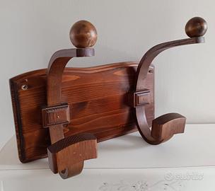 Appendiabiti in legno da parete. Vintage anni '70