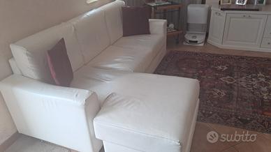 divano semipelle bianco