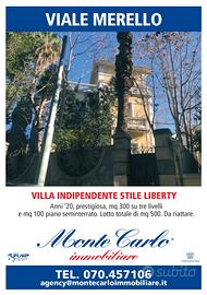 Viale Merello mq 300 stile Liberty con giardino
