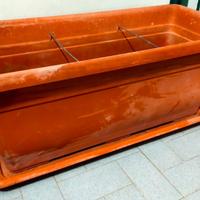 10 vasi con sottovaso 